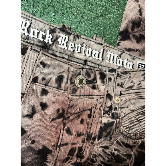 Rock Revival Jezek Moto Acid Wash Denim Men’s 32x33 - Picture 5 of 13